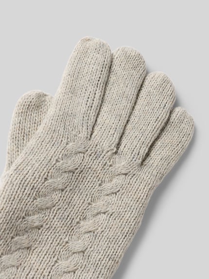 EEM Handschuhe mit Label-Detail Hellgrau 3