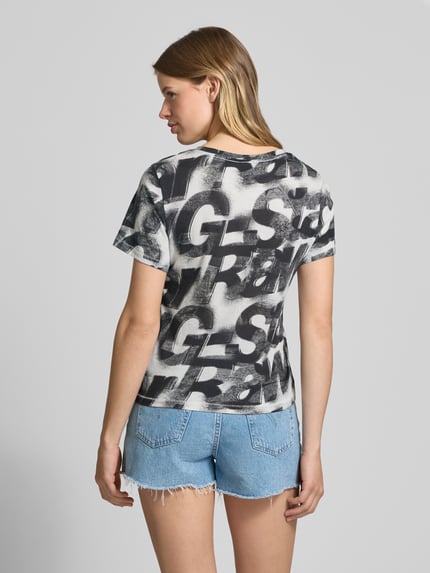 G-Star RAW T-shirt met geribde ronde hals Antraciet - 5