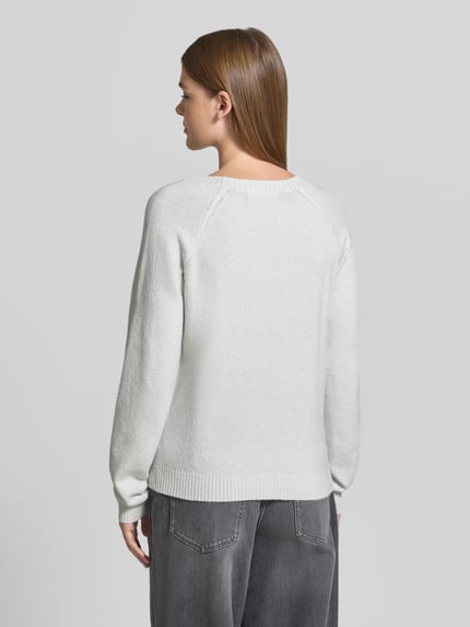 VERO MODA Pullover mit schimmernder Strickoptik Offwhite 5