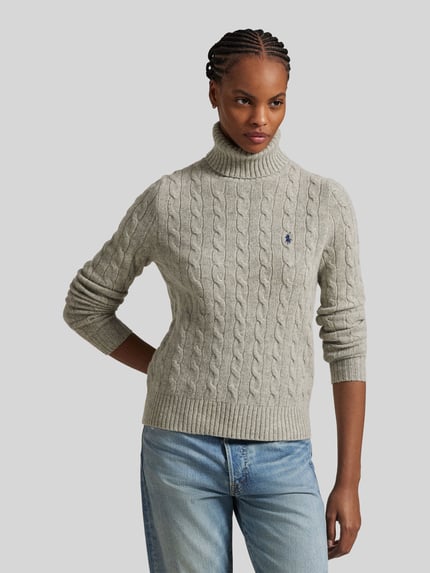 Polo Ralph Lauren Regular Fit Rollkragenpullover aus Woll-Kaschmir-Mix Beige Melange 4