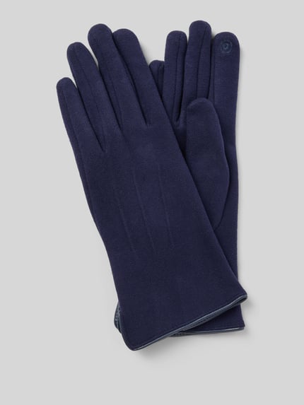 Produktfoto, Handschuhe mit Touchscreen-Funktion von EEM in unifarbener, strukturierter Optik, dunkelblau, glatte Textur