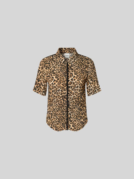 Overhemdblouse met blinde knoopsluiting Shop The Look MANNEQUINE