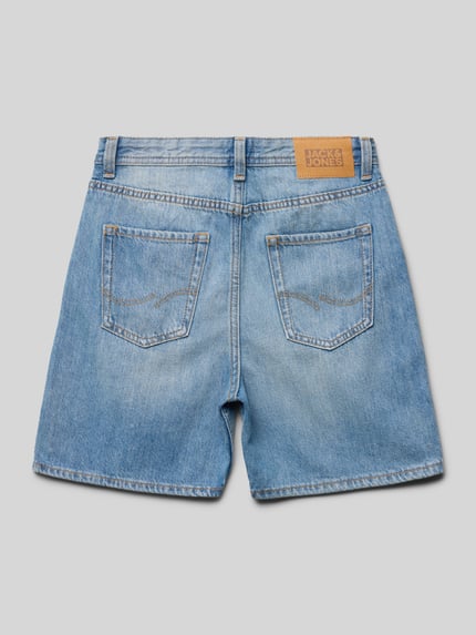 JACK & JONES Loose Fit Jeansshorts mit Eingrifftaschen Modell 'TONY' Hellblau 3