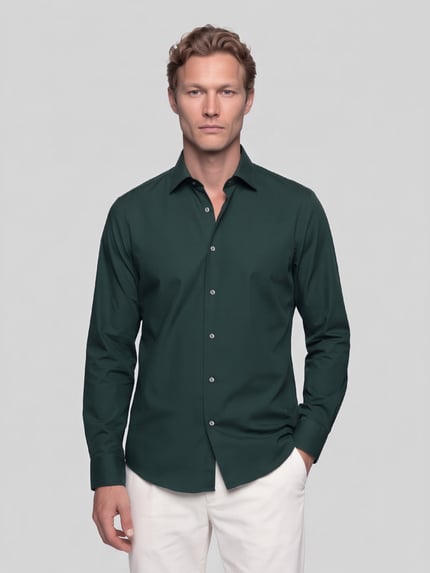 BOSS Regular Fit Businesshemd mit Label-Detail Gruen 4