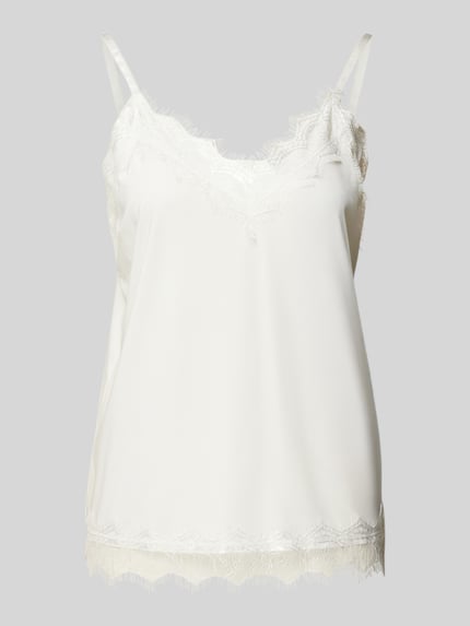 Top mit Spitzenbesatz Modell 'BICCO' Shop The Look MANNEQUINE