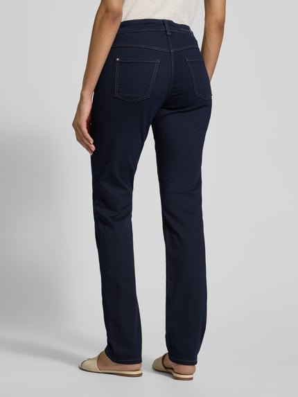 MAC Straight Fit Jeans mit 5-Pocket-Design Dunkelblau 5