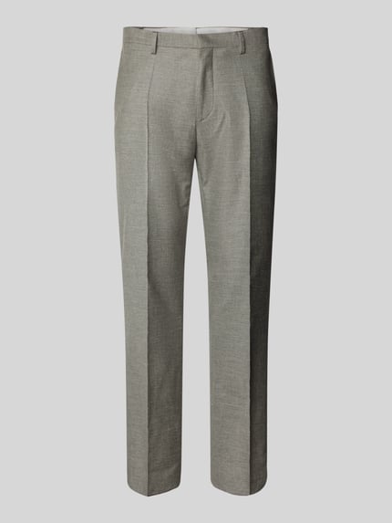 Pantalon van scheerwolmix met persplooien en steekzakken Shop The Look MANNEQUINE