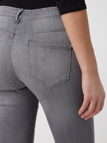 ICHI Skinny fit jeans met stretch, model 'Erin Izaro' Lichtgrijs - 3