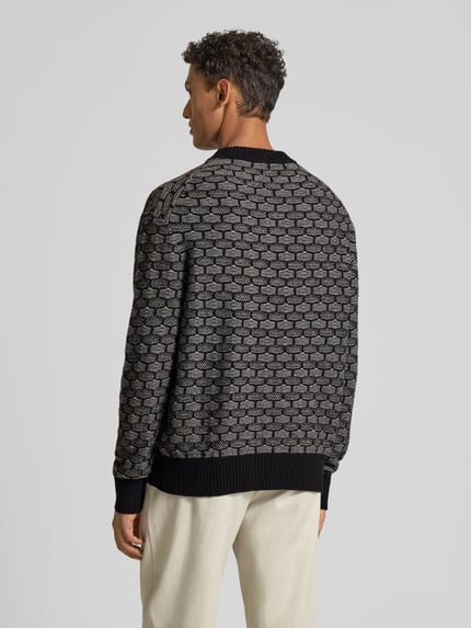Selected Relaxed Fit Strickpullover aus Woll-Mix Modell 'KEITH' Black 5