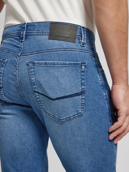 Pierre Cardin Dżinsy w kroju regular fit z 5-kieszeniowym designem model 'Lyon' Jeansowy niebieski 3