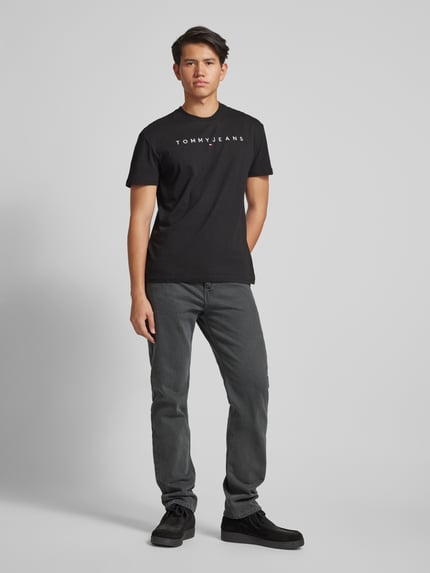 Tommy Jeans T-Shirt mit Label-Stitching Black 1