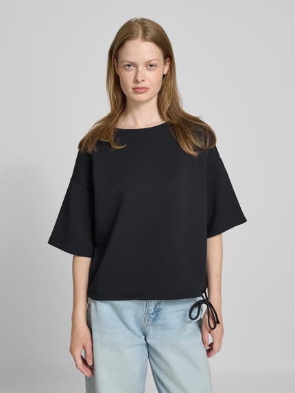 Christian Berg Woman Sweatshirt met 1/2-mouwen en ronde hals Zwart - 4