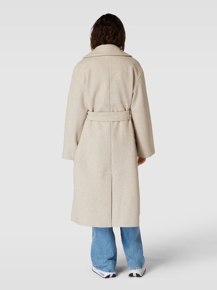 Gina Tricot Mantel mit Reverskragen Modell 'Belted long' Beige 5