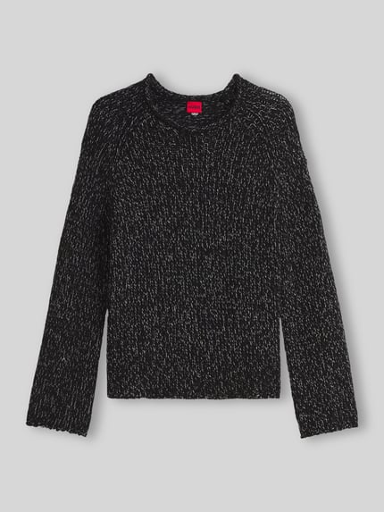 HUGO Regular Fit Pullover aus Woll-Alpaka-Mix Modell 'Selley' Black 2