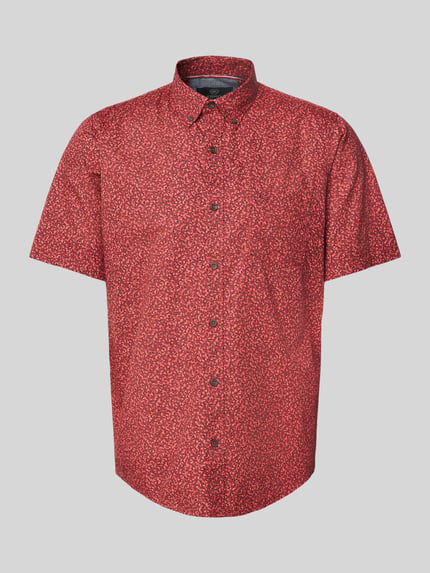 LERROS Regular fit vrijetijdsoverhemd met labelstitching Rood - 2