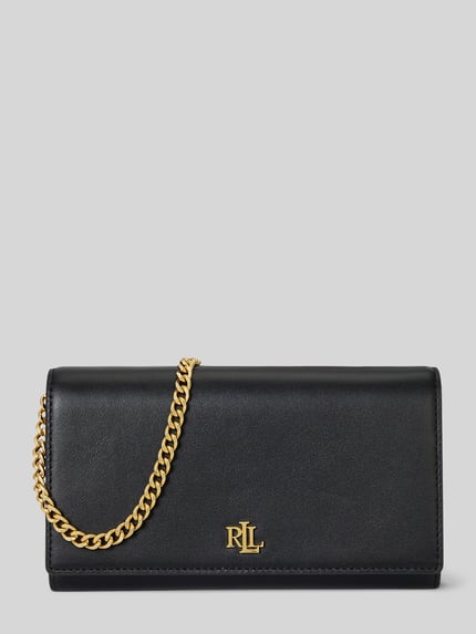 Lauren Ralph Lauren Umhängetasche aus echtem Leder mit abnehmbarer Schulterkette Black 1