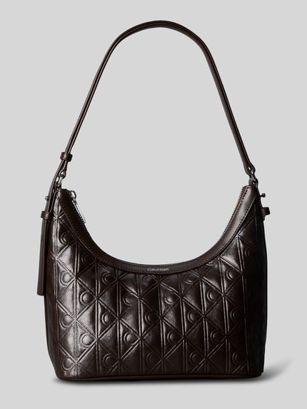 CK Calvin Klein Henkeltasche mit Allover-Logo-Prägung Dunkelbraun 1