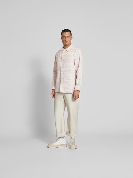 ISNURH Overhemdjack in bouclé-look Helder paars - 1