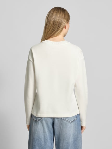 s.Oliver RED LABEL Regular Fit Pullover aus Baumwoll-Mix Offwhite 5