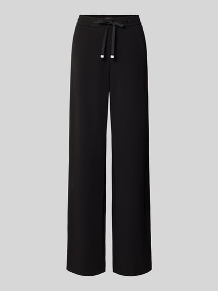 MAC Wide Leg Hose mit Tunnelzug Modell 'Chrisy' BLACK 2