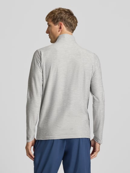 New Balance Regular Fit Sweatshirt mit Troyer-Kragen Hellgrau 5