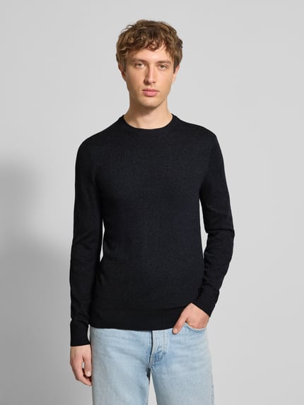 Blend Strickpullover mit Rundhalsausschnitt Modell 'BAGGE' Black 4