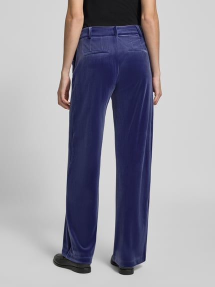 Jake*s Collection Wijd vallende broek in fluweellook Koningsblauw - 5