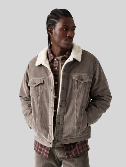 Levi's® Relaxed Fit Jeansjacke aus reiner Baumwolle Taupe 3