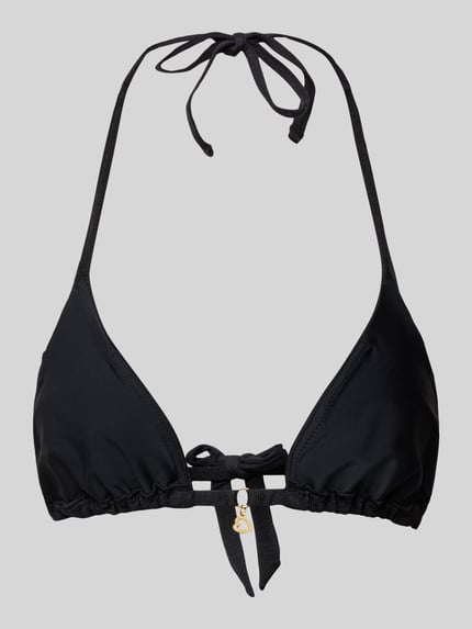 Bikini-Oberteil mit Logo-Applikation Modell 'RICO LIGHTGLITTER' Shop The Look MANNEQUINE