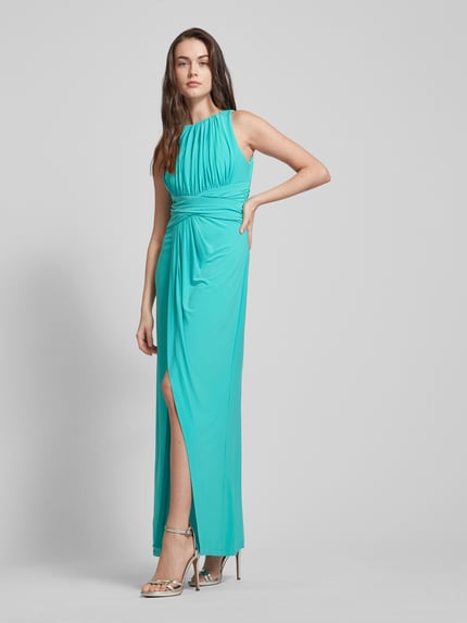 Paradi Abendkleid mit gelegten Falten Smaragd 1