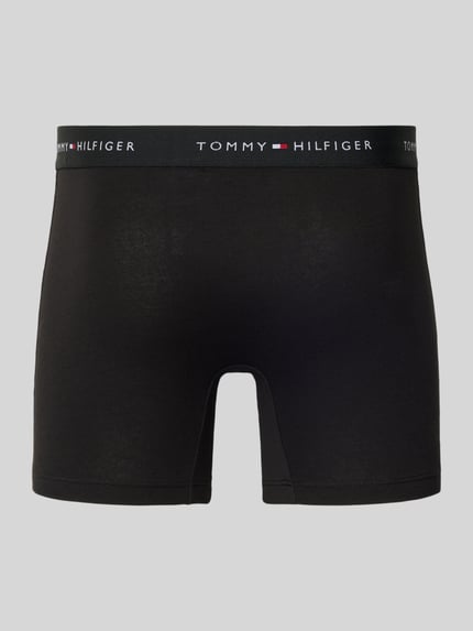 Produktfoto, Pants aus Baumwoll-Mix im 3er-Pack von Tommy Hilfiger, efekt: jednolity kolor, krój skinny fit, z napisem z logo, ściągacz: elastyczny, wielopak: 3 szt., wykończenie materiału: mieszanka bawełny