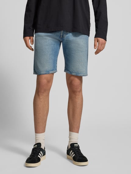 Levi's® Bide leg fit bermuda in 5-pocketmodel model '501®' Jeansblauw - 4
