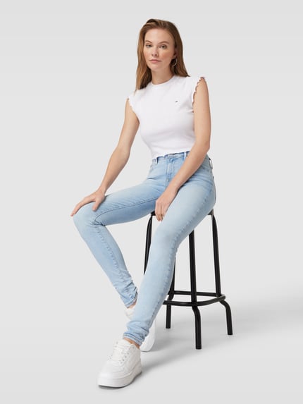 Levi's® Super Skinny Fit Jeans aus Baumwoll-Mix Hellblau 1