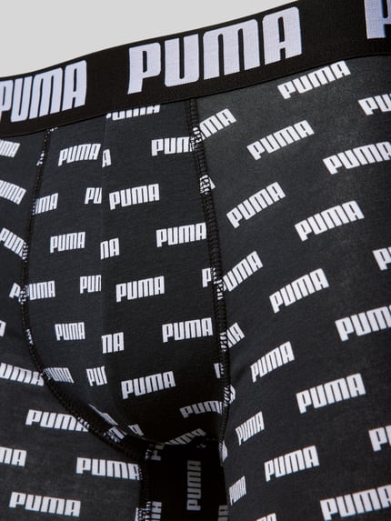 PUMA Bokserki z elastycznym pas z logo w zestaw 2 szt. Czarny 2