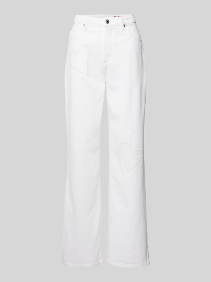 Zadig&Voltaire Wide leg jeans met 5-pocketmodel, model 'ELIO' Wit - 2