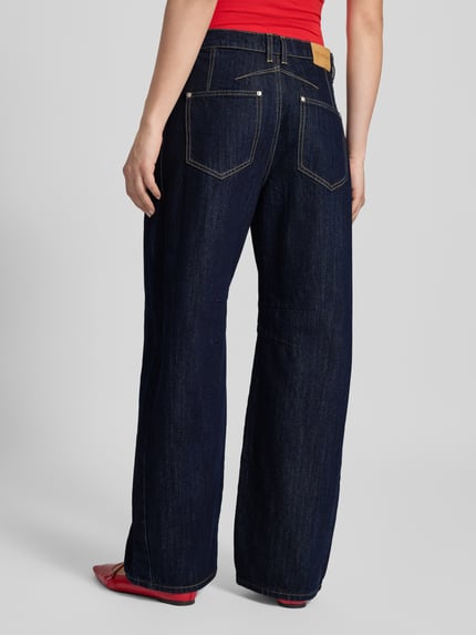 REVIEW Relaxed Fit Jeans mit Eingrifftaschen Dunkelblau 5