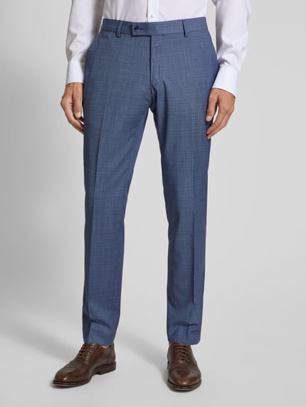 HECHTER PARIS Garnitur o kroju slim fit z marynarką zapinaną na 2 guziki Jasnoniebieski 6