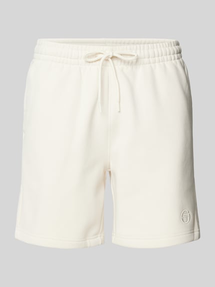 Sergio Tacchini Szorty z dzianiny dresowej o kroju regular fit z wyhaftowanym logo model ‘SIMBA’ Złamany biały 2