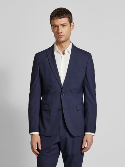 s.Oliver BLACK LABEL 2-knoops colbert met reverskraag, model 'Pure' Blauw - 4