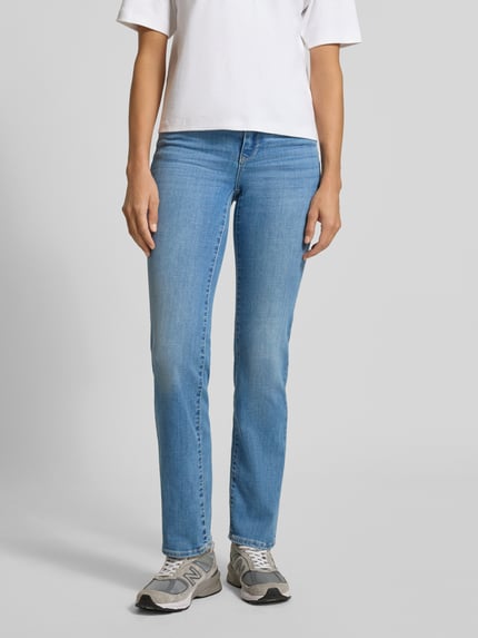 VERO MODA Straight Fit Jeans aus Baumwoll-Mix Modell 'FLASH' Jeansblau 4