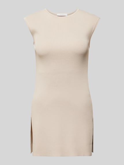 MM by Max Mara Gebreide jurk met ronde hals Zand - 2