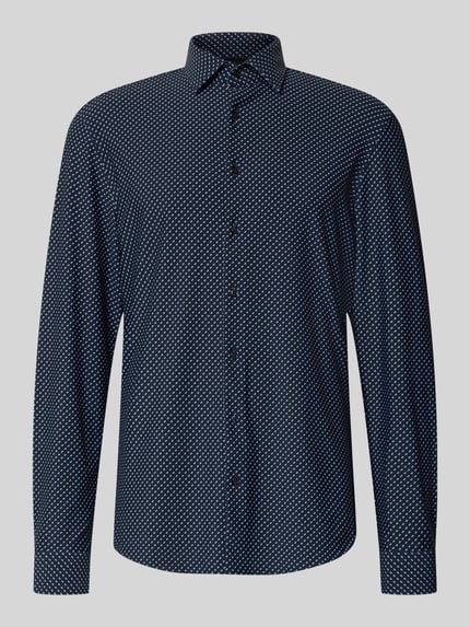 Jake*s Slim Fit Business-Hemd mit Kentkragen Marine 2