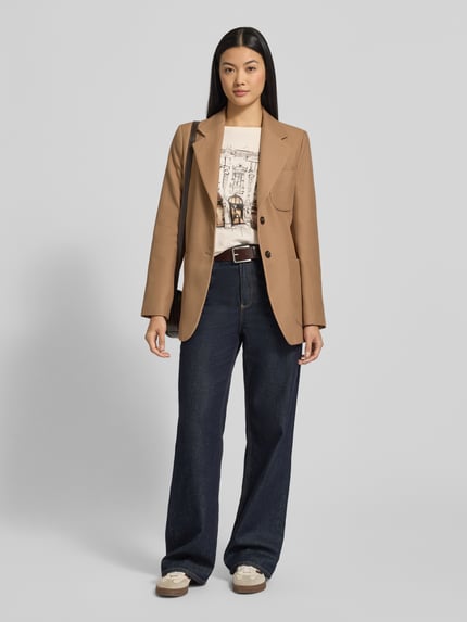 monari Shirt met lange mouwen en motiefprint Ecru - 1