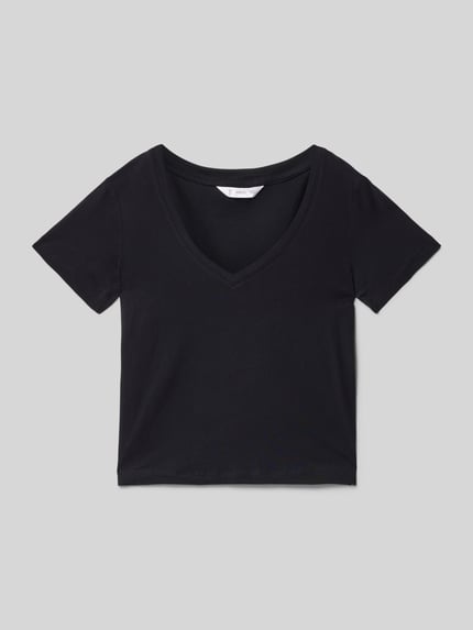 MANGO T-Shirt aus reiner Baumwolle Black 1