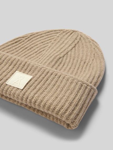 ARMEDANGELS Mütze mit Logo-Patch aus Wolle Beige 2