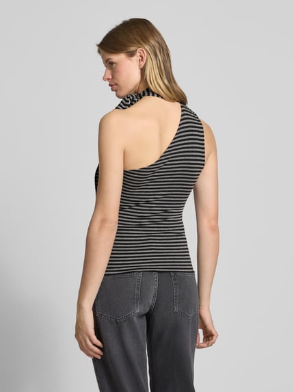 Weekday Tanktop mit One-Shoulder-Träger Modell 'Iza' Black 5