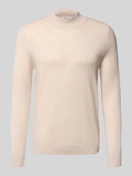 Selected Regular fit gebreide pullover van zuivere merinowol, model 'TRAY' Offwhite - 2