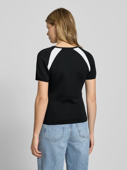 Calvin Klein Jeans Strickshirt mit Label und Rundhalsausschnitt Black 5