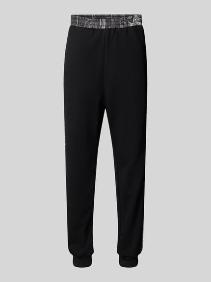 Carlo Colucci Slim Fit Hose mit Gesäßtaschen Black 2