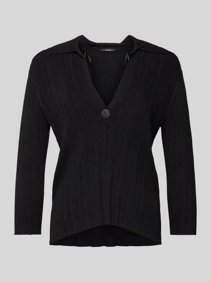 someday. Strickpullover mit V-Ausschnitt Modell 'Tomoya' Black 2